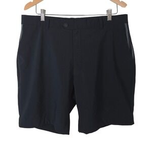 G/FORE Mens Black Performance Golf Shorts Size 38 Grosgrain Trim Side Stripe